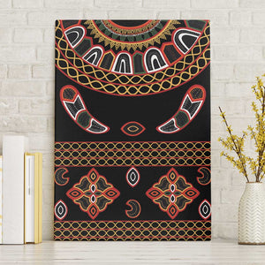 Cameroon Traditional Toghu Pattern Canvas Wall Art