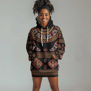 Cameroon Traditional Toghu Pattern Hoodie Dress