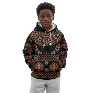 Cameroon Traditional Toghu Pattern Kid Hoodie