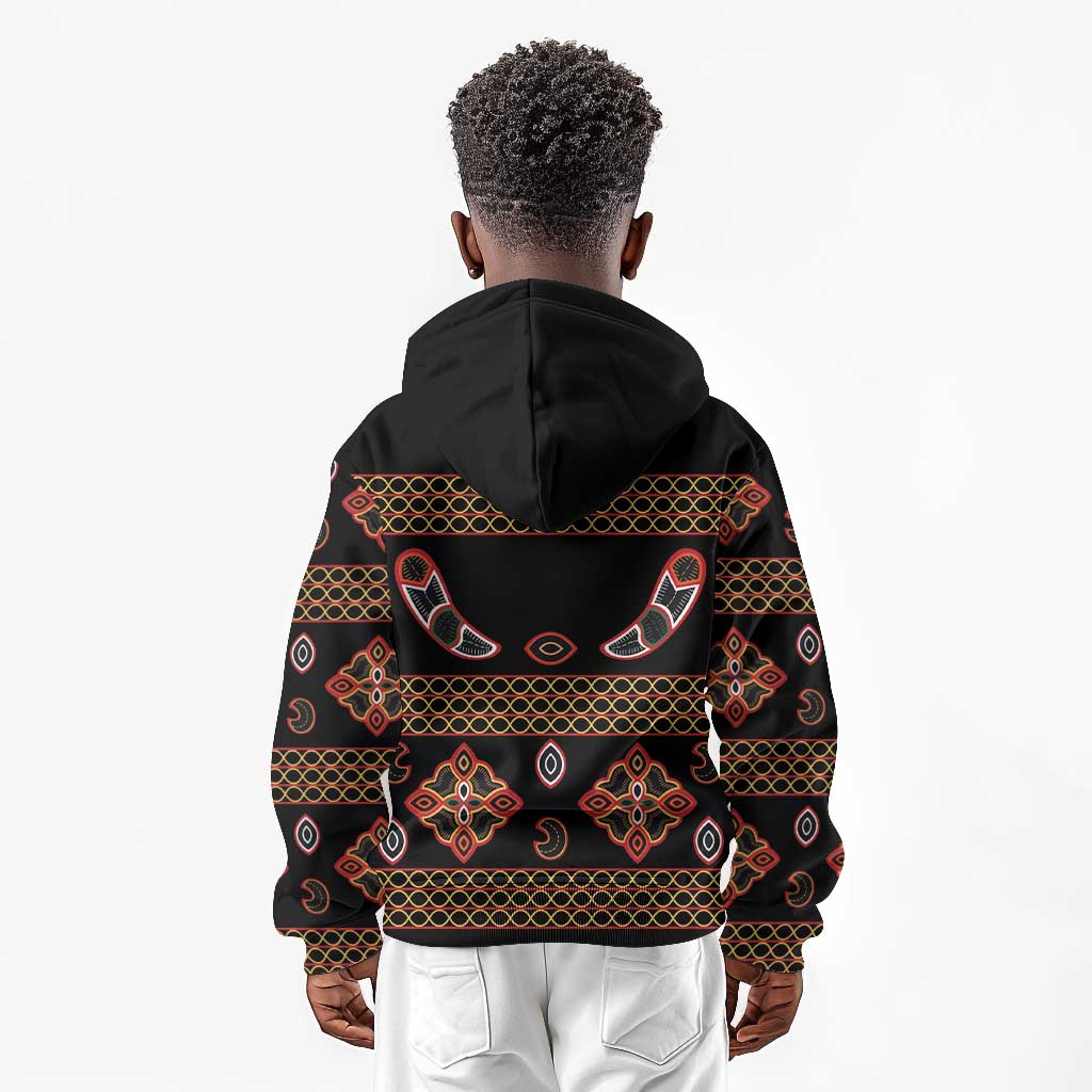 Cameroon Traditional Toghu Pattern Kid Hoodie