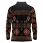 Cameroon Traditional Toghu Pattern Long Sleeve Polo Shirt