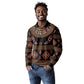 Cameroon Traditional Toghu Pattern Long Sleeve Polo Shirt