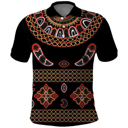 Cameroon Traditional Toghu Pattern Polo Shirt