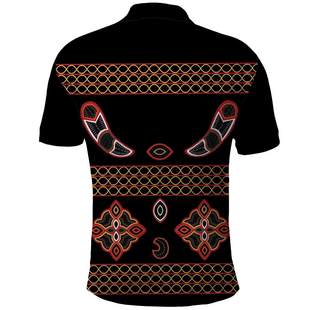 Cameroon Traditional Toghu Pattern Polo Shirt
