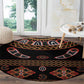 Cameroon Traditional Toghu Pattern Round Carpet