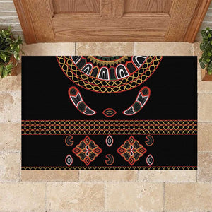 Cameroon Traditional Toghu Pattern Rubber Doormat