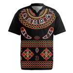 Cameroon Traditional Toghu Pattern Rugby Jersey