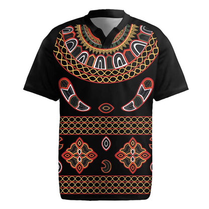 Cameroon Traditional Toghu Pattern Rugby Jersey