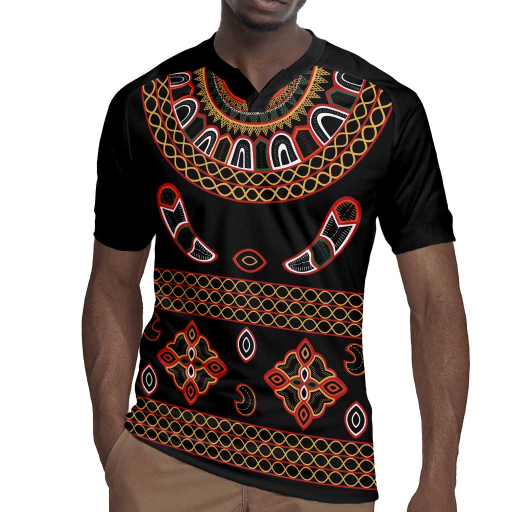 Cameroon Traditional Toghu Pattern Rugby Jersey
