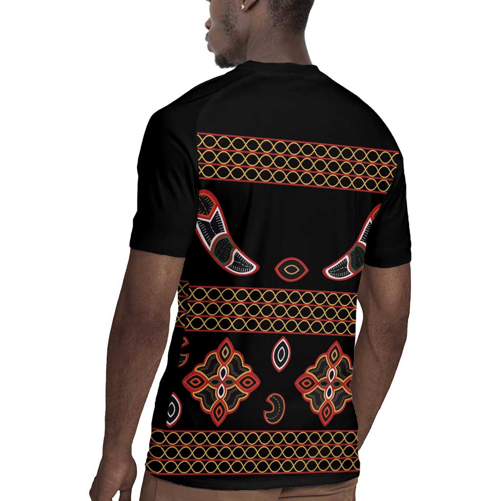 Cameroon Traditional Toghu Pattern Rugby Jersey