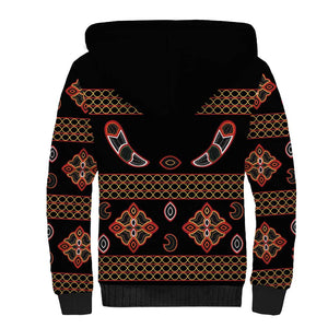 Cameroon Traditional Toghu Pattern Sherpa Hoodie
