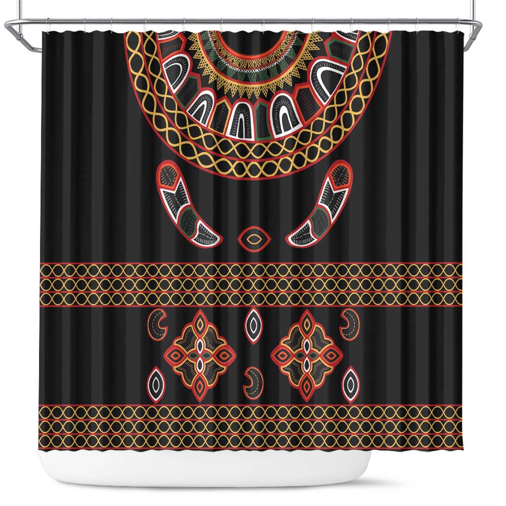 Cameroon Traditional Toghu Pattern Shower Curtain