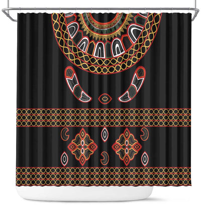 Cameroon Traditional Toghu Pattern Shower Curtain
