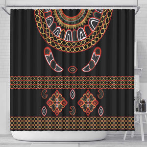Cameroon Traditional Toghu Pattern Shower Curtain