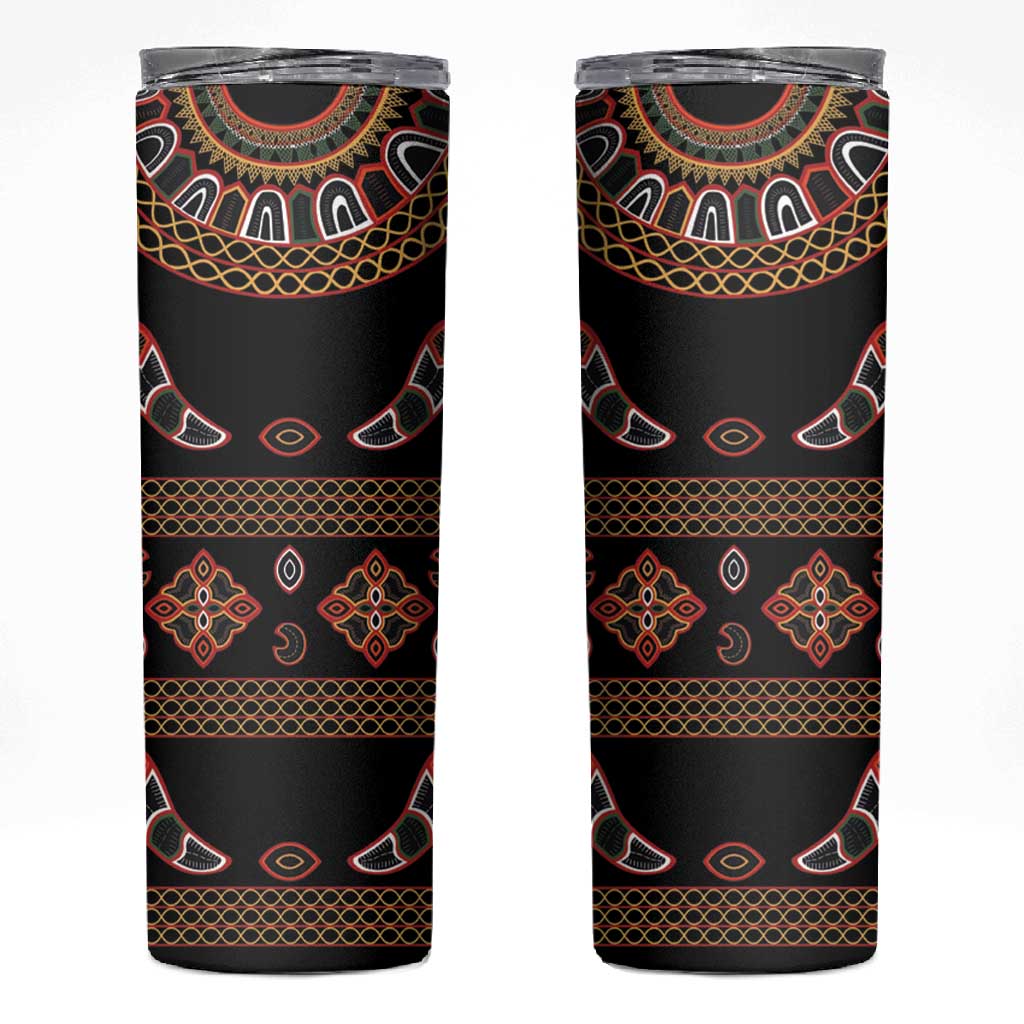 Cameroon Traditional Toghu Pattern Skinny Tumbler