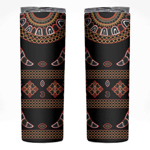 Cameroon Traditional Toghu Pattern Skinny Tumbler