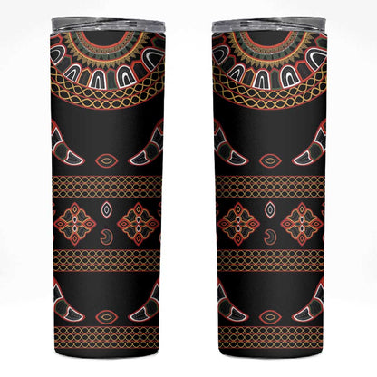 Cameroon Traditional Toghu Pattern Skinny Tumbler