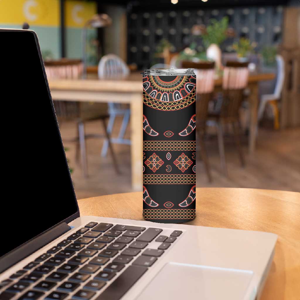 Cameroon Traditional Toghu Pattern Skinny Tumbler