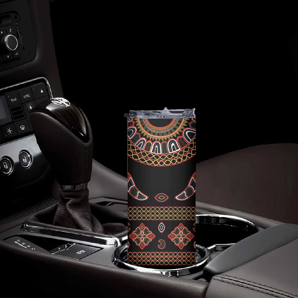 Cameroon Traditional Toghu Pattern Skinny Tumbler