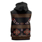 Cameroon Traditional Toghu Pattern Sleeveless Zip Hoodie - African Pride