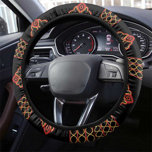 Cameroon Traditional Toghu Pattern Steering Wheel Cover