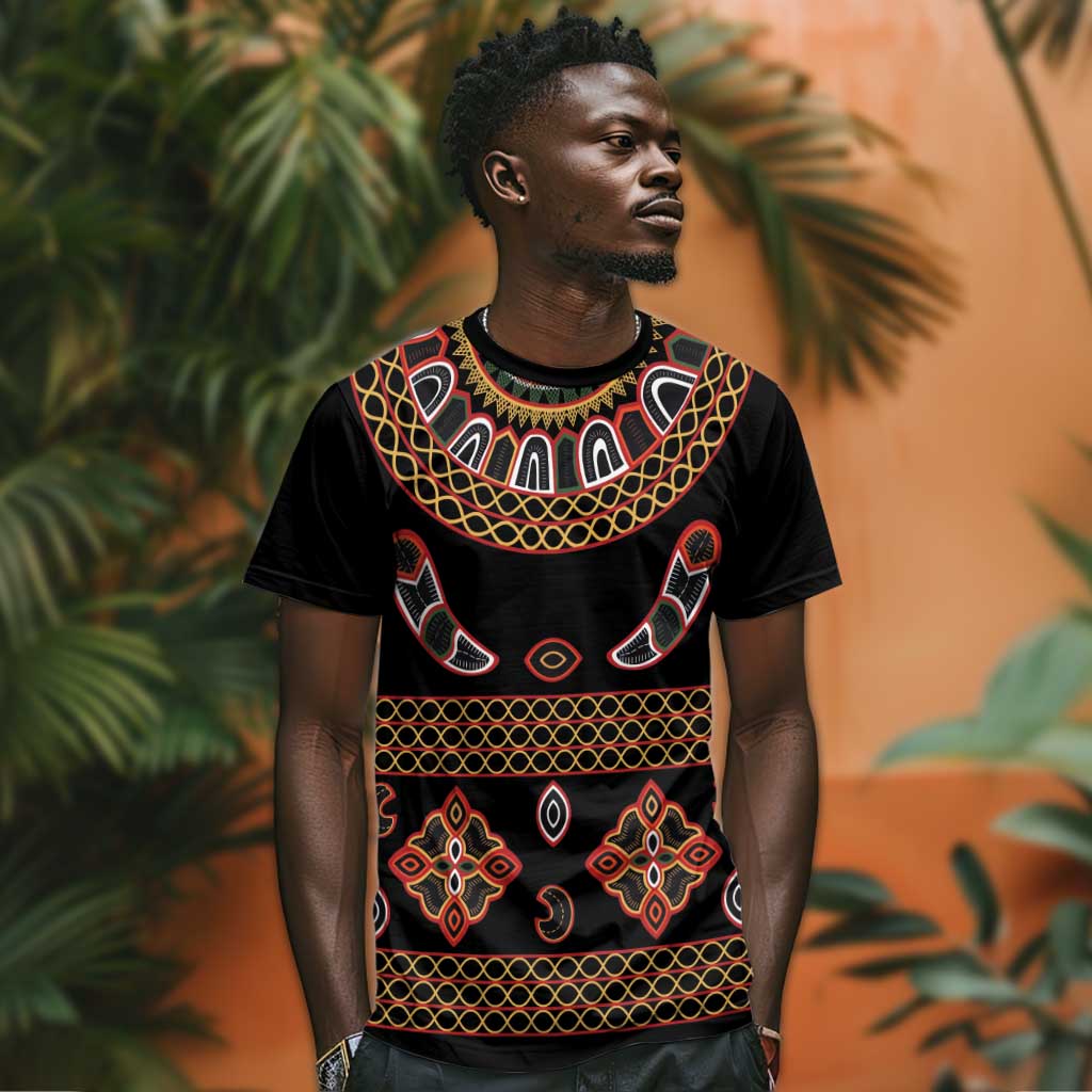 Cameroon Traditional Toghu Pattern T shirt