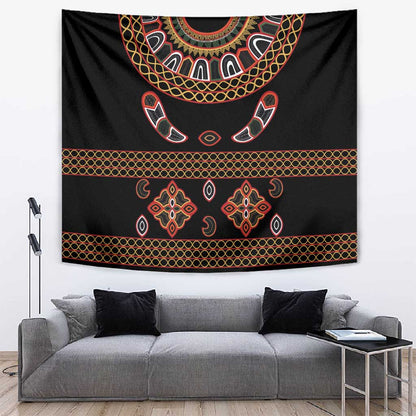 Cameroon Traditional Toghu Pattern Tapestry