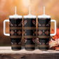 Cameroon Traditional Toghu Pattern Tumbler With Handle