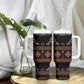 Cameroon Traditional Toghu Pattern Tumbler With Handle