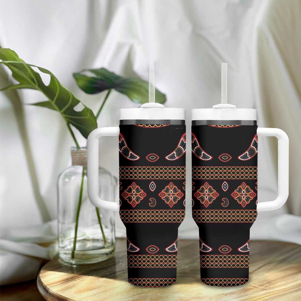 Cameroon Traditional Toghu Pattern Tumbler With Handle