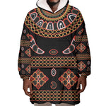 Cameroon Traditional Toghu Pattern Wearable Blanket Hoodie