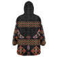 Cameroon Traditional Toghu Pattern Wearable Blanket Hoodie