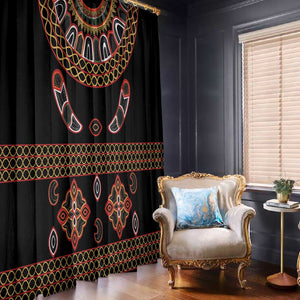 Cameroon Traditional Toghu Pattern Window Curtain