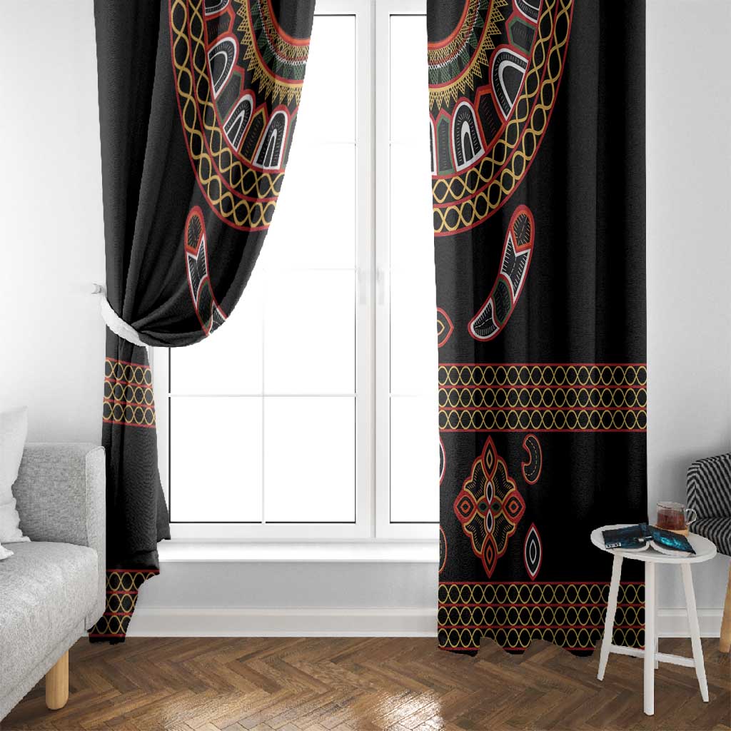 Cameroon Traditional Toghu Pattern Window Curtain