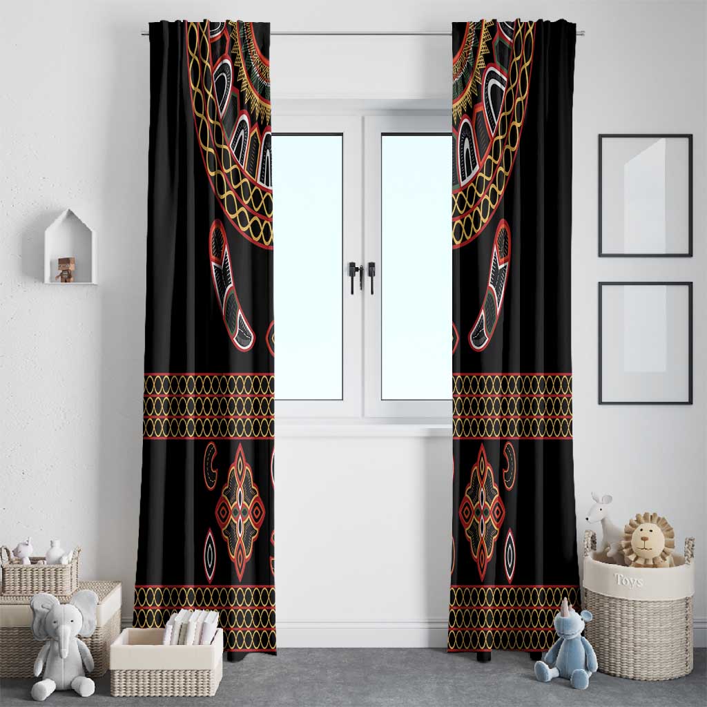Cameroon Traditional Toghu Pattern Window Curtain