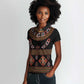 Cameroon Traditional Toghu Pattern Women Polo Shirt