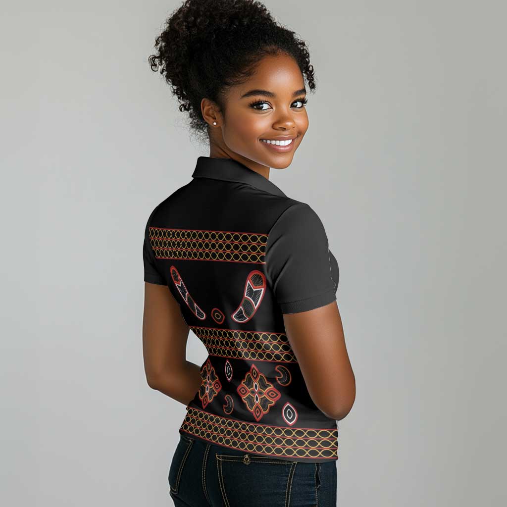 Cameroon Traditional Toghu Pattern Women Polo Shirt