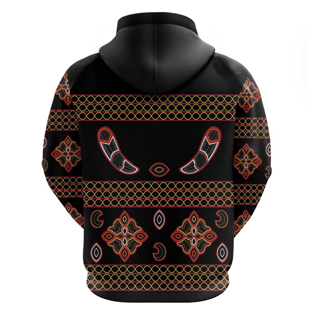 Cameroon Traditional Toghu Pattern Zip Hoodie