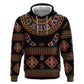 Cameroon Traditional Toghu Pattern Zip Hoodie