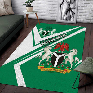 Nigeria Coat Of Arms Sporty Style Area Rug