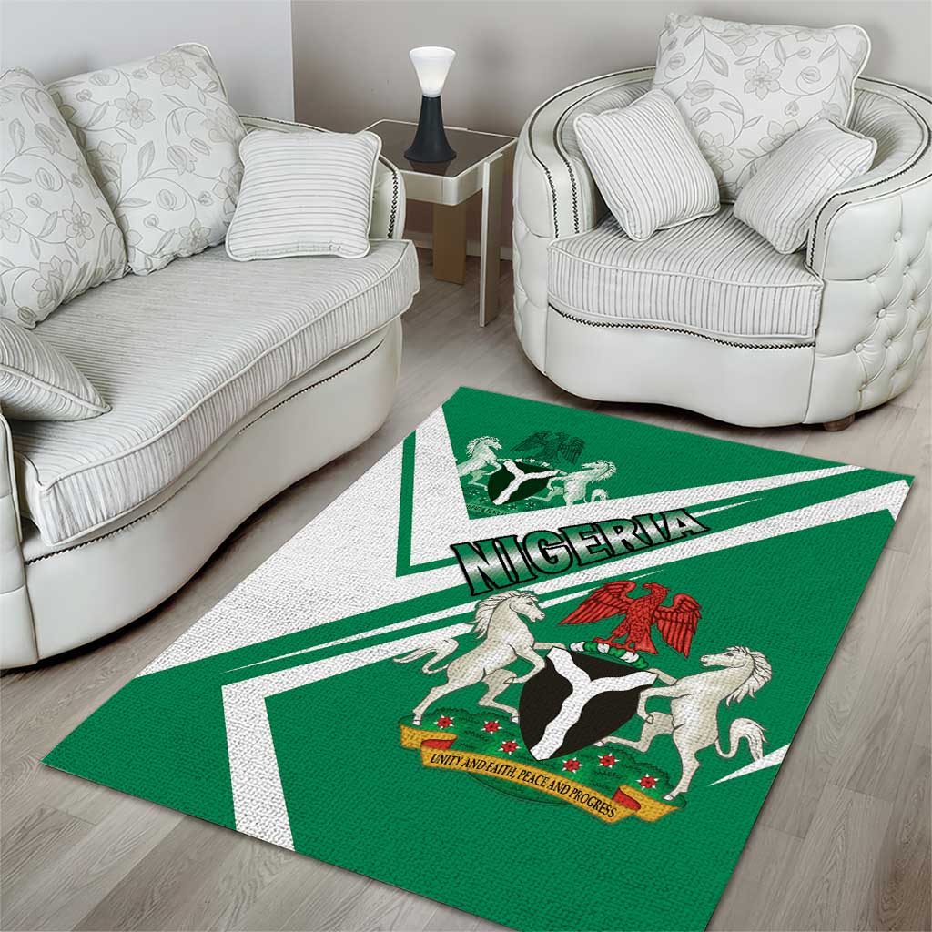 Nigeria Coat Of Arms Sporty Style Area Rug