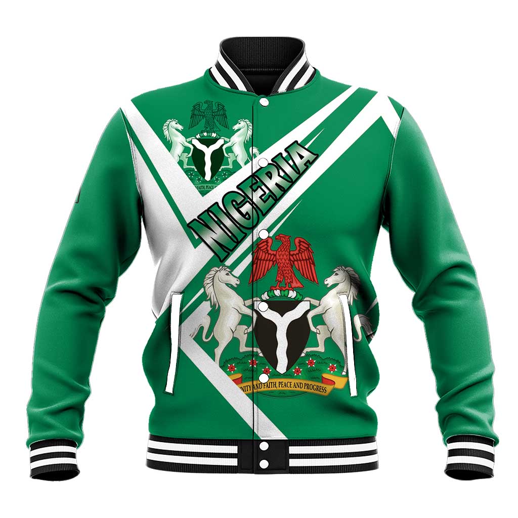 Nigeria Coat Of Arms Sporty Style Baseball Jacket