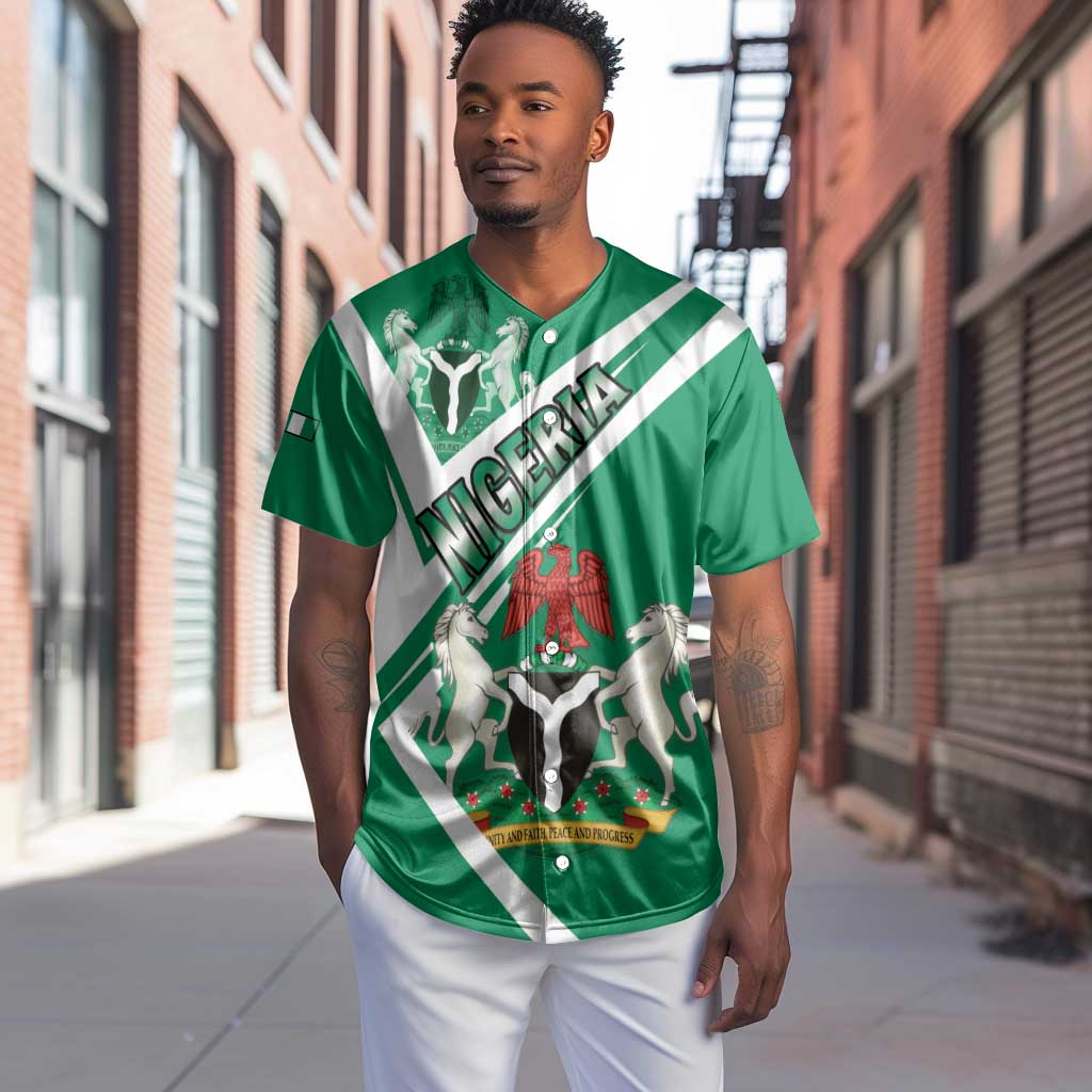 Nigeria Coat Of Arms Sporty Style Baseball Jersey