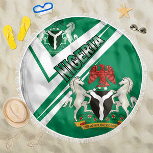 Nigeria Coat Of Arms Sporty Style Beach Blanket