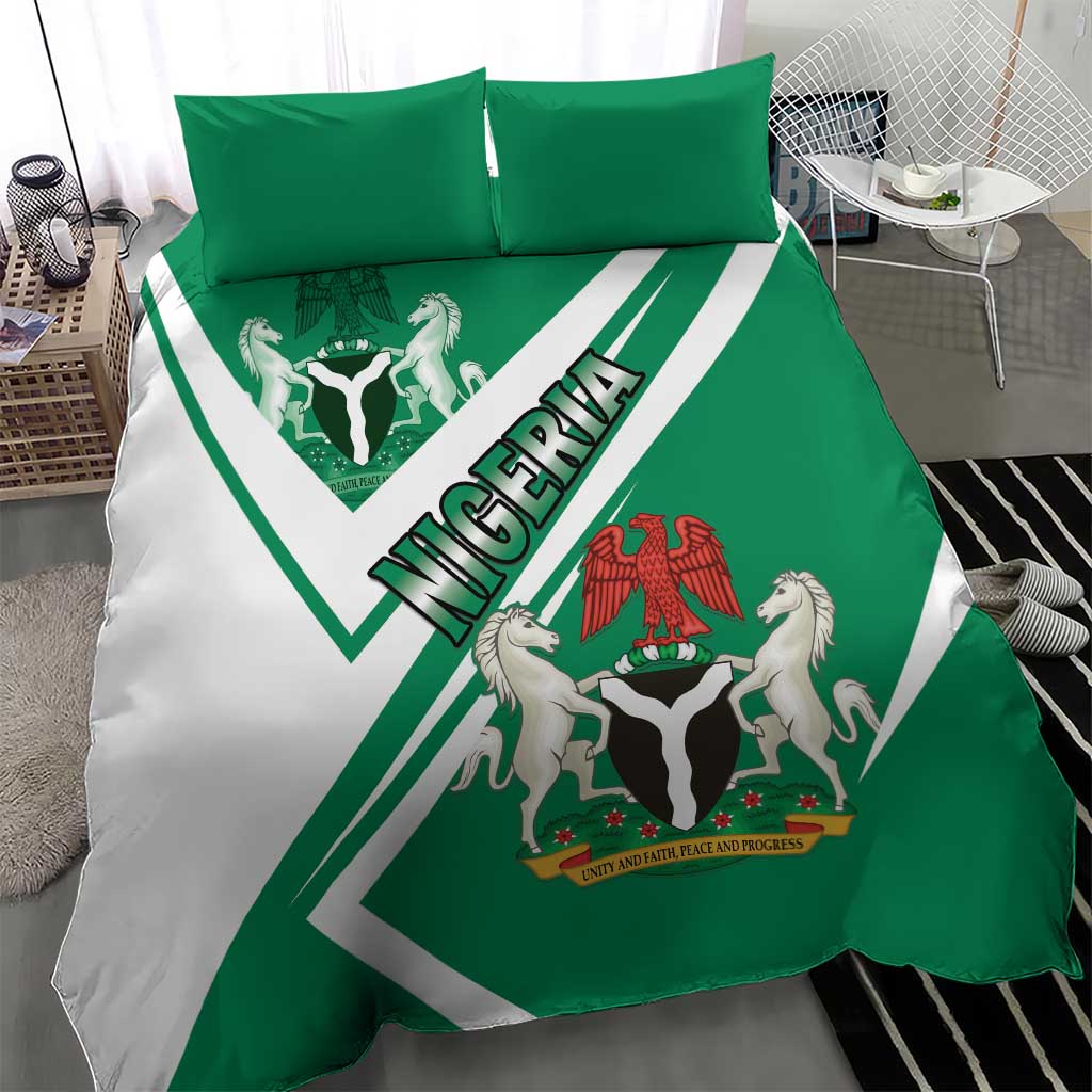 Nigeria Coat Of Arms Sporty Style Bedding Set