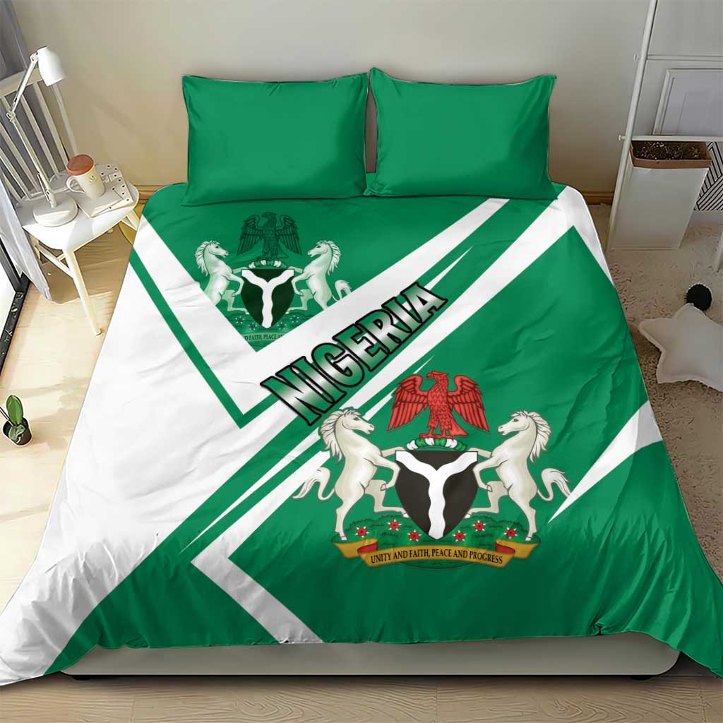 Nigeria Coat Of Arms Sporty Style Bedding Set