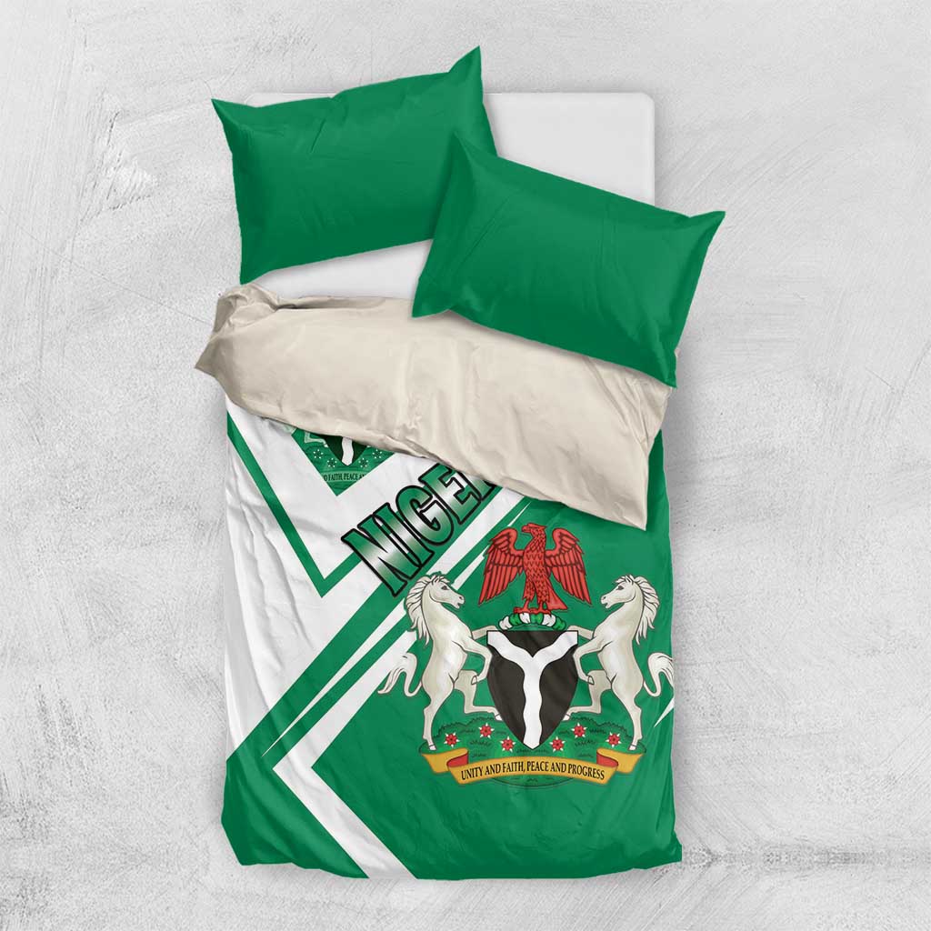 Nigeria Coat Of Arms Sporty Style Bedding Set