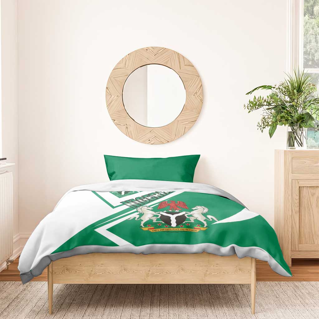 Nigeria Coat Of Arms Sporty Style Bedding Set