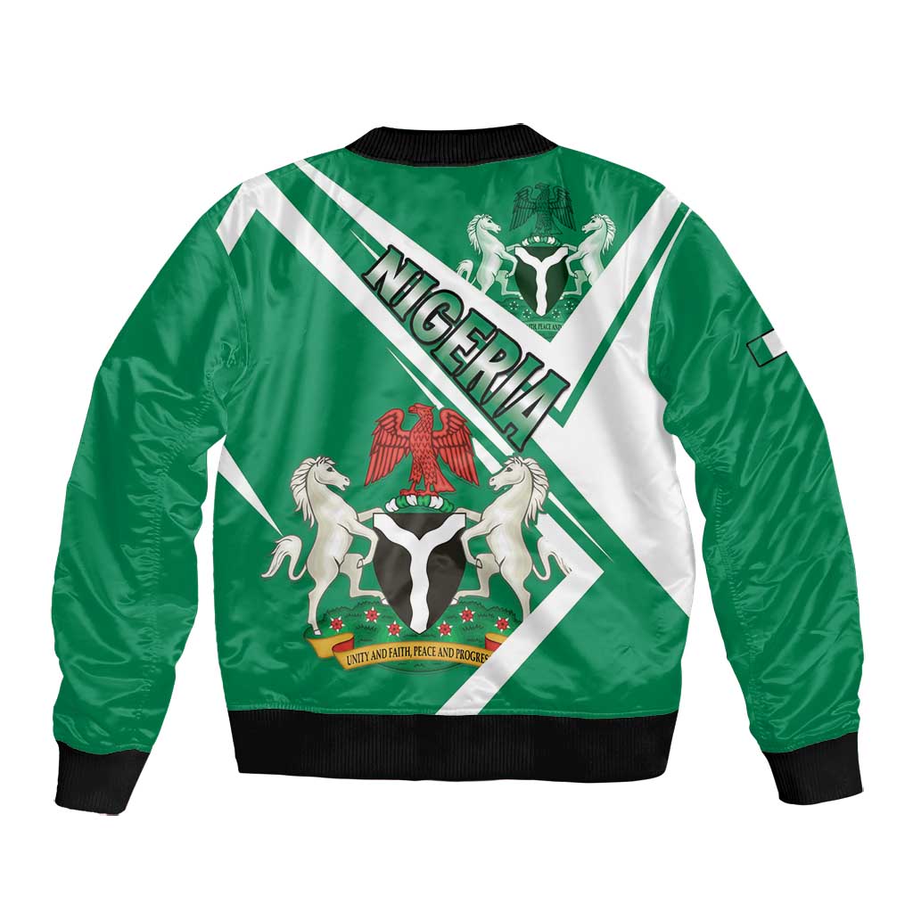 Nigeria Coat Of Arms Sporty Style Bomber Jacket