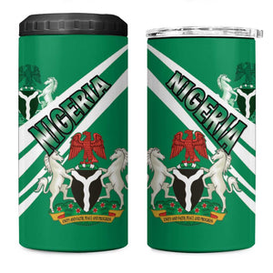 Nigeria Coat Of Arms Sporty Style 4 in 1 Can Cooler Tumbler